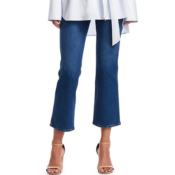 Khaite Benny Crop Flare Jeans In Napa 